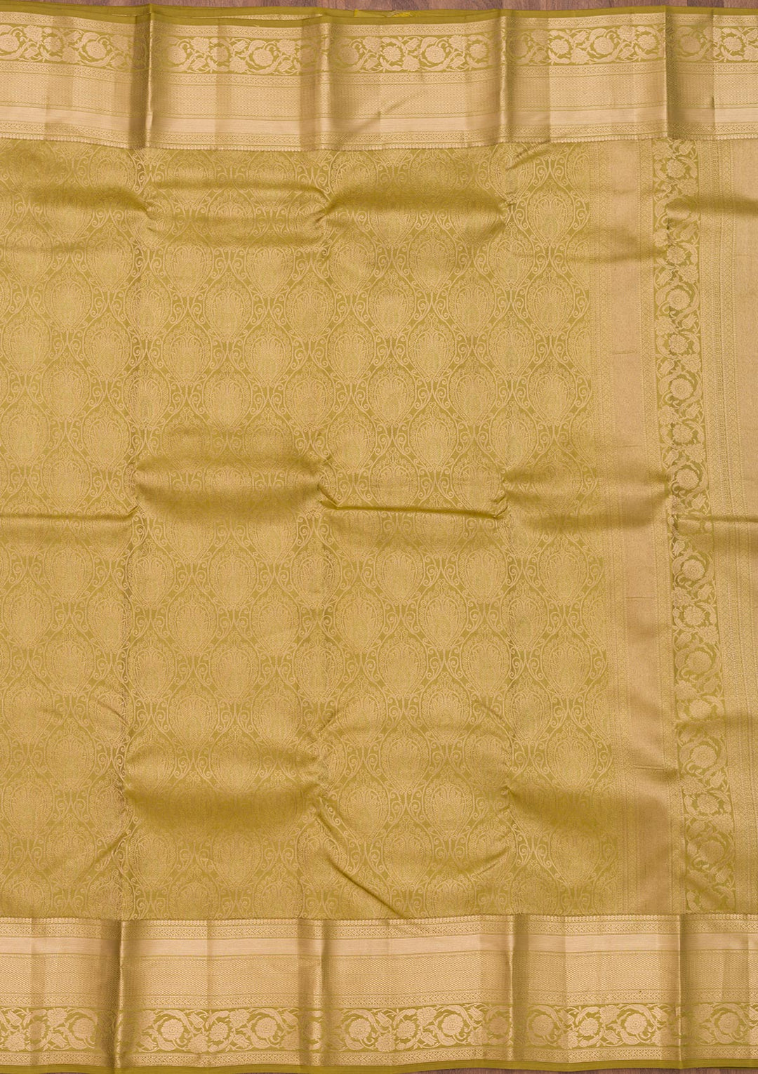 Leaf Green Zariwork Pure Silk Saree