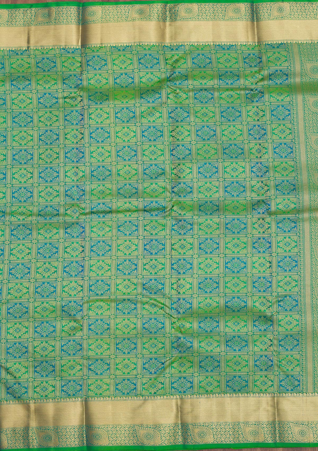 Leaf Green Zariwork Pure Silk Saree