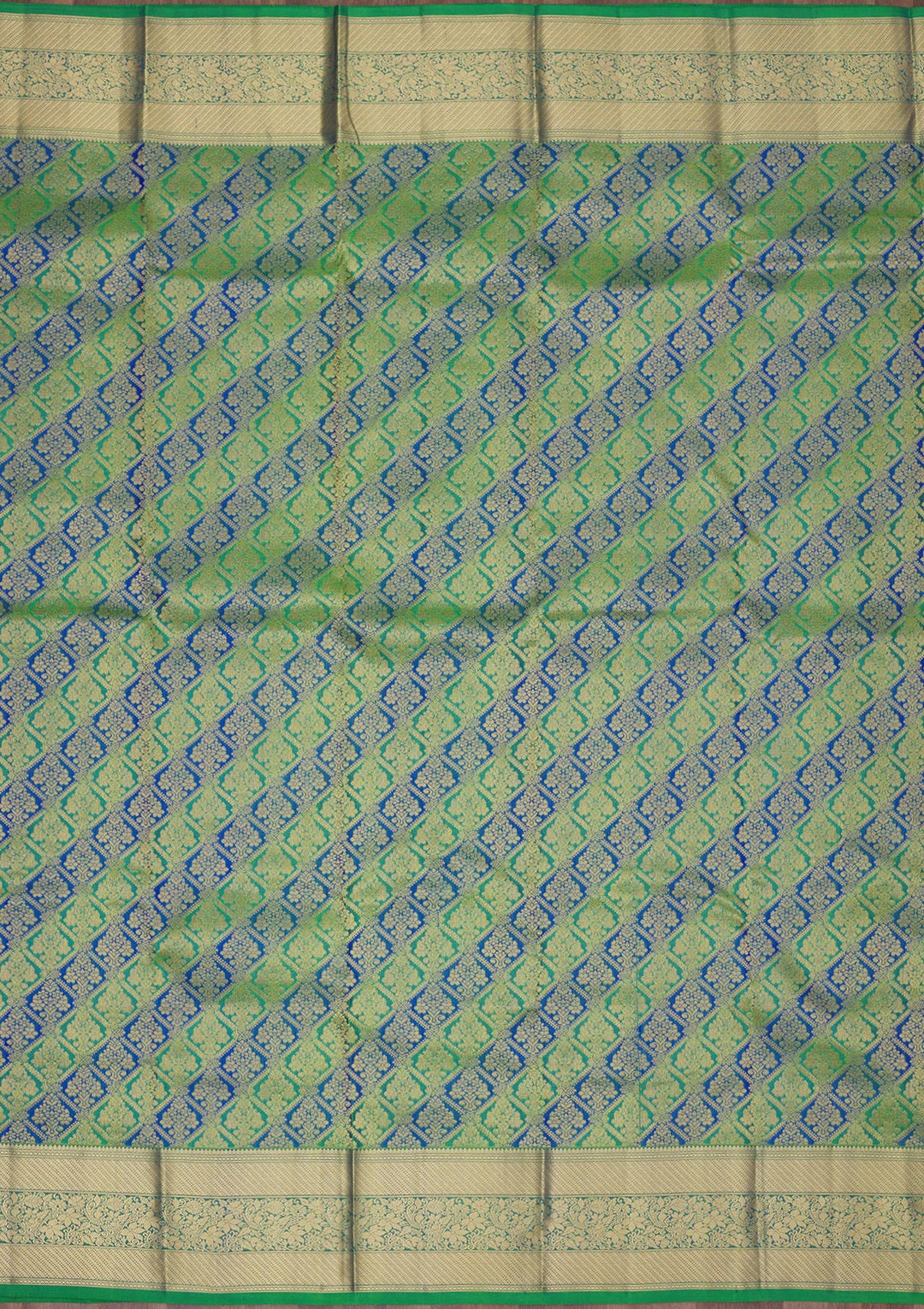 Leaf Green Zariwork Pure Silk Saree