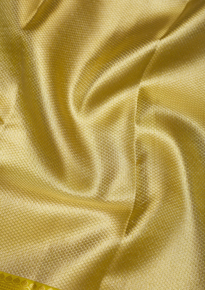 Leaf Green Zariwork Pure Silk Saree
