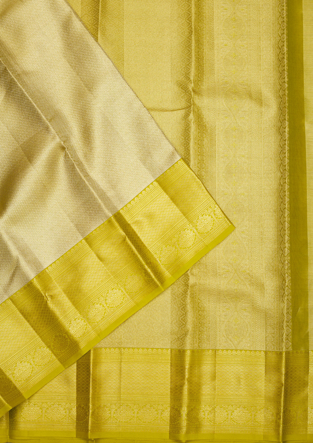 Leaf Green Zariwork Pure Silk Saree