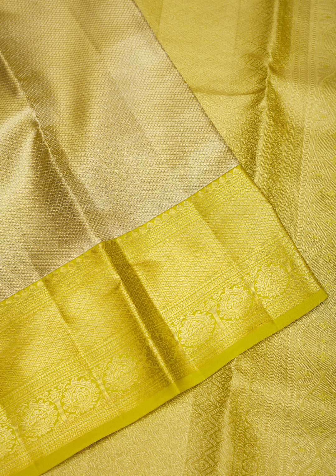 Leaf Green Zariwork Pure Silk Saree
