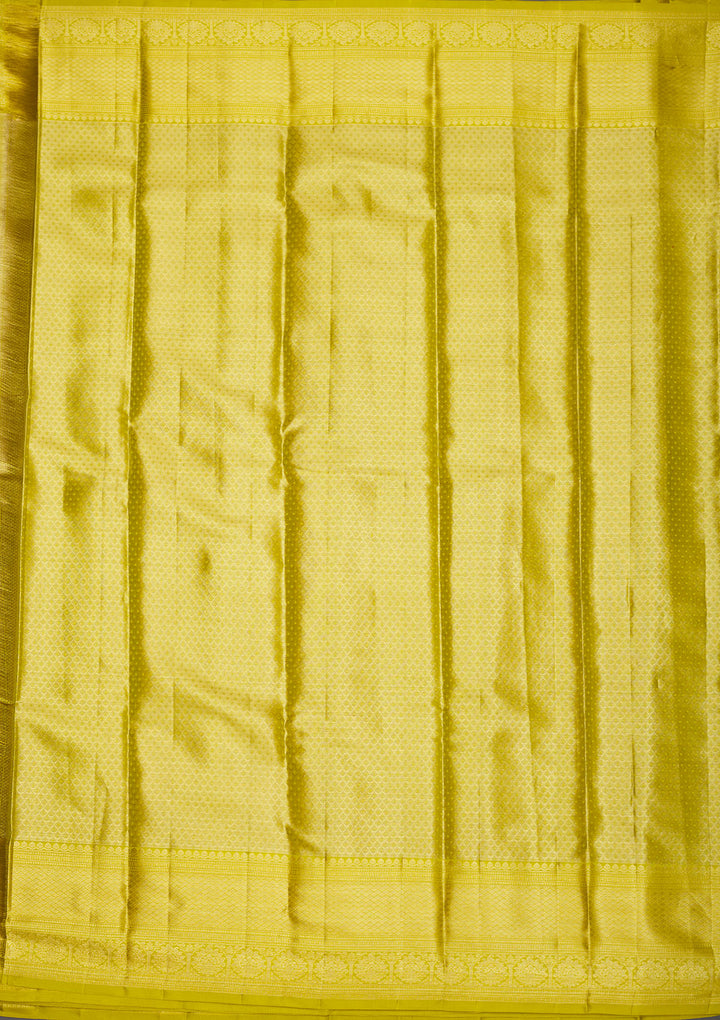 Leaf Green Zariwork Pure Silk Saree