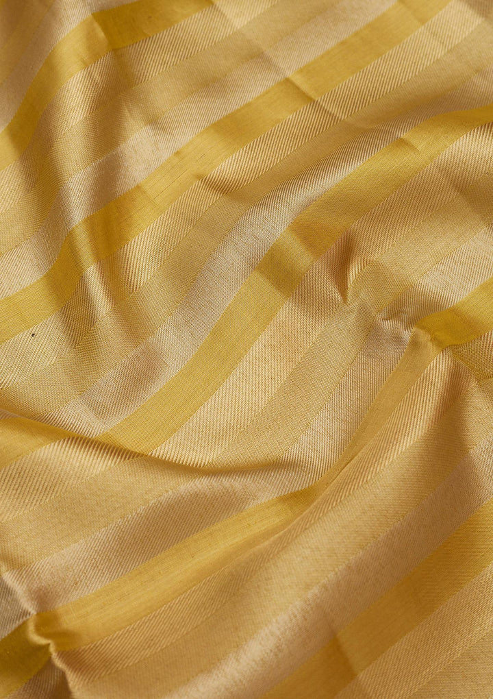 Lemon Yellow Zariwork Pure Silk Saree