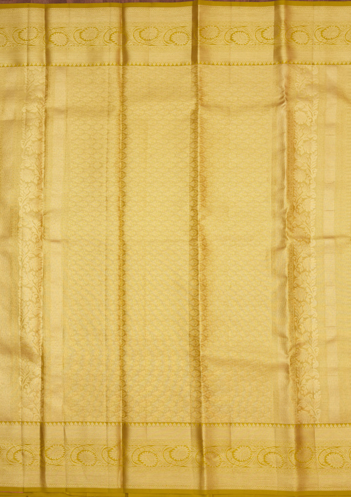 Lemon Yellow Zariwork Pure Silk Saree