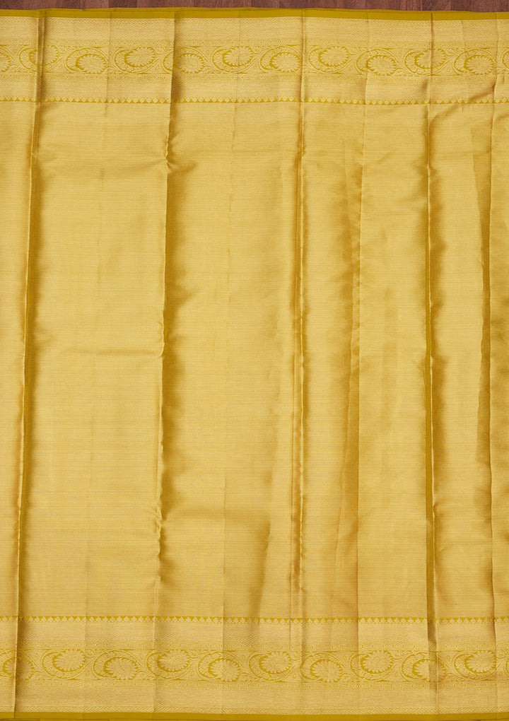 Lemon Yellow Zariwork Pure Silk Saree
