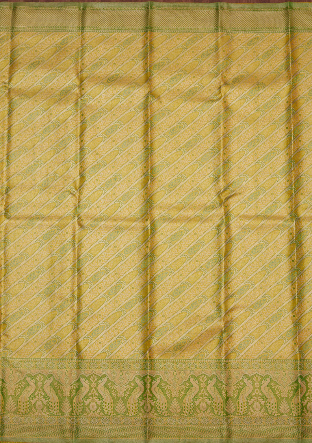 Lemon Yellow Zariwork Pure Silk Saree