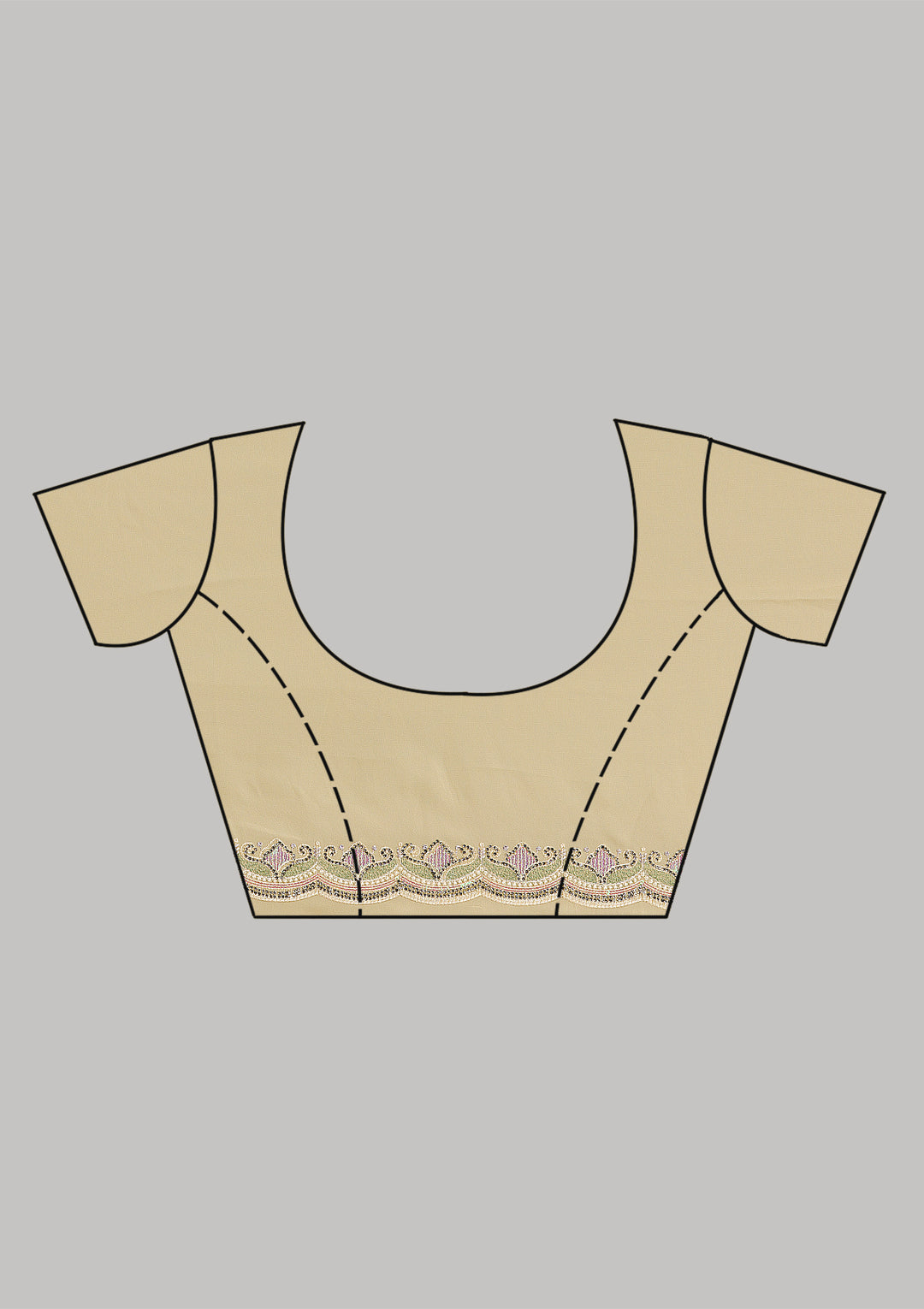 Lemon Yellow Threadwork Georgette Saree