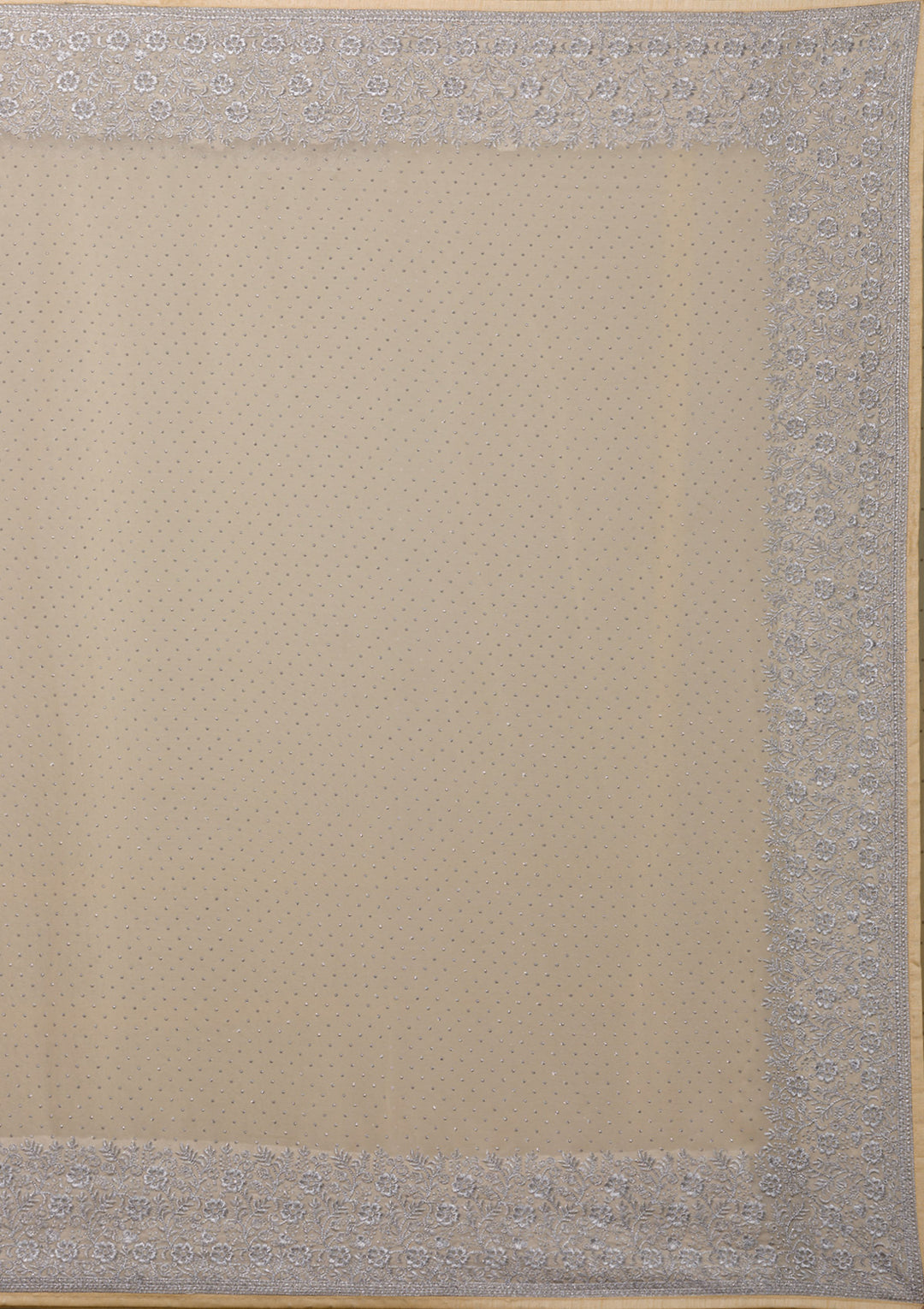 Lemon Yellow Zariwork Georgette Saree-Koskii