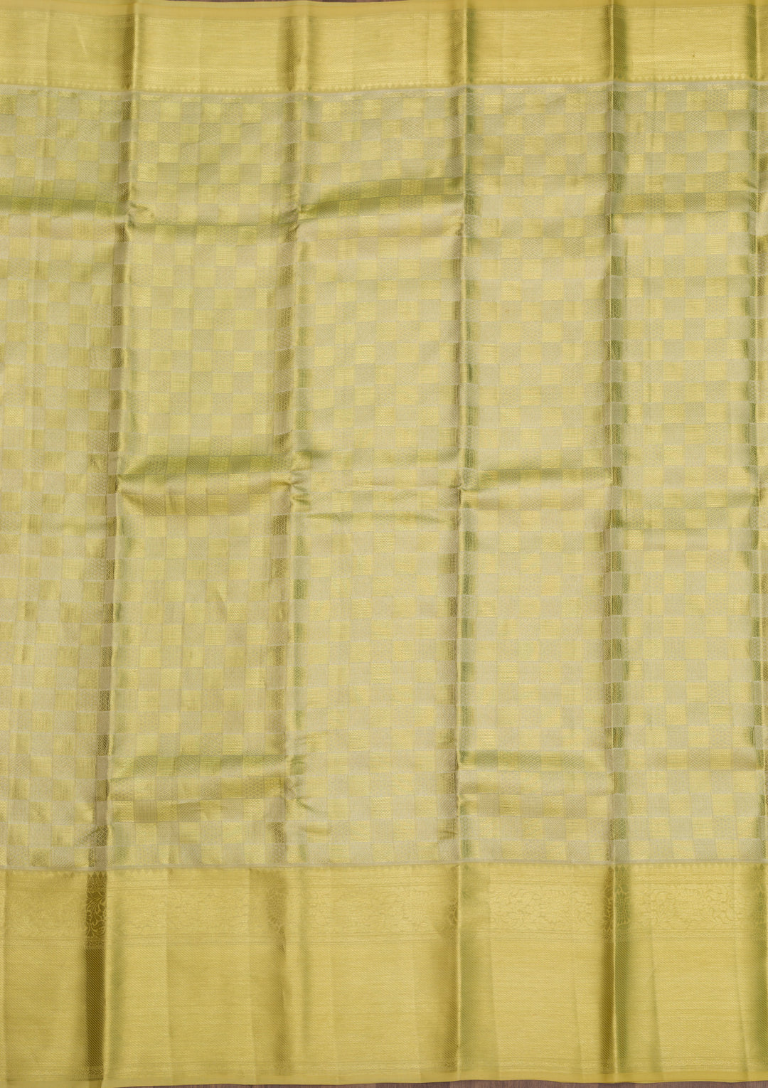 Lemon Yellow Zariwork Pure Silk Saree