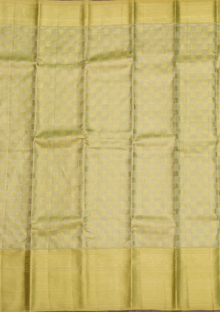 Lemon Yellow Zariwork Pure Silk Saree