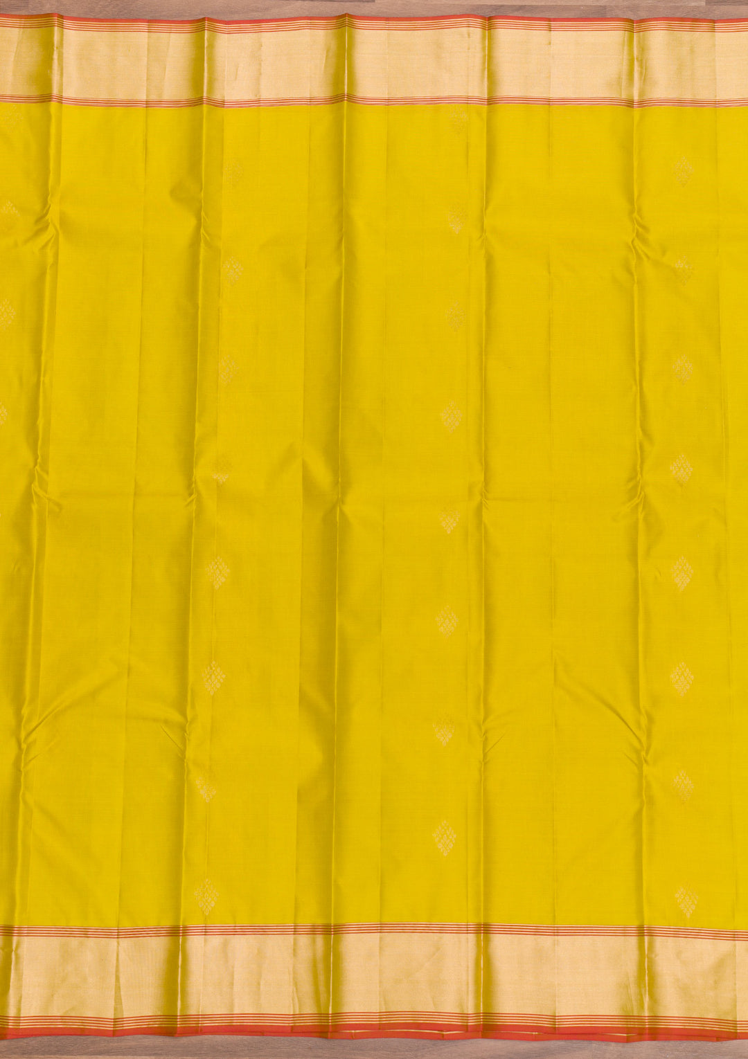 Lemon Yellow Zariwork Pure Silk Saree-Koskii