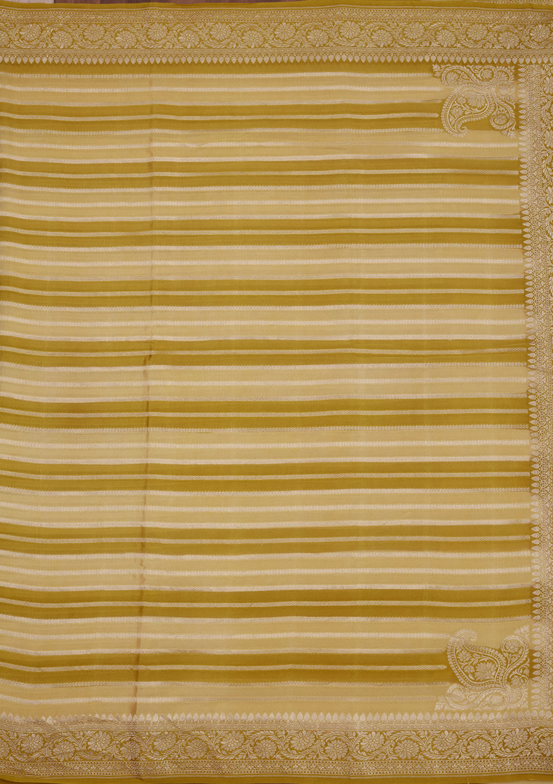 Lemon Yellow Zariwork Pure Silk Saree