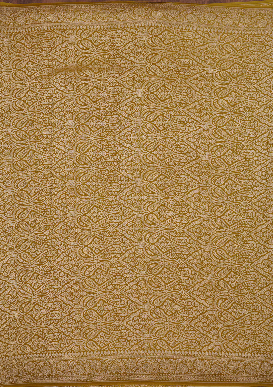 Lemon Yellow Zariwork Pure Silk Saree