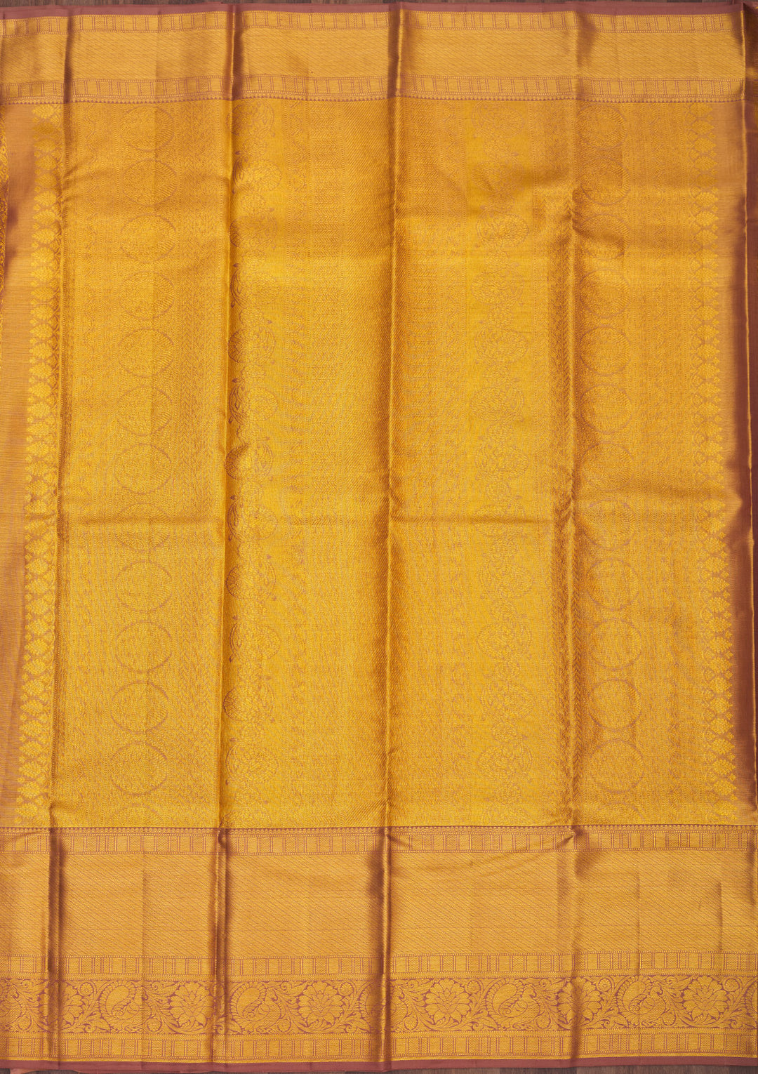 Light Brown Zariwork Pure Silk Saree