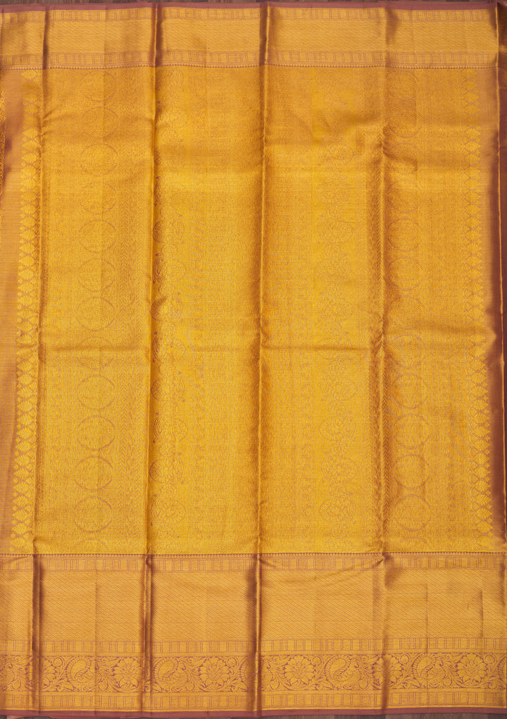 Light Brown Zariwork Pure Silk Saree