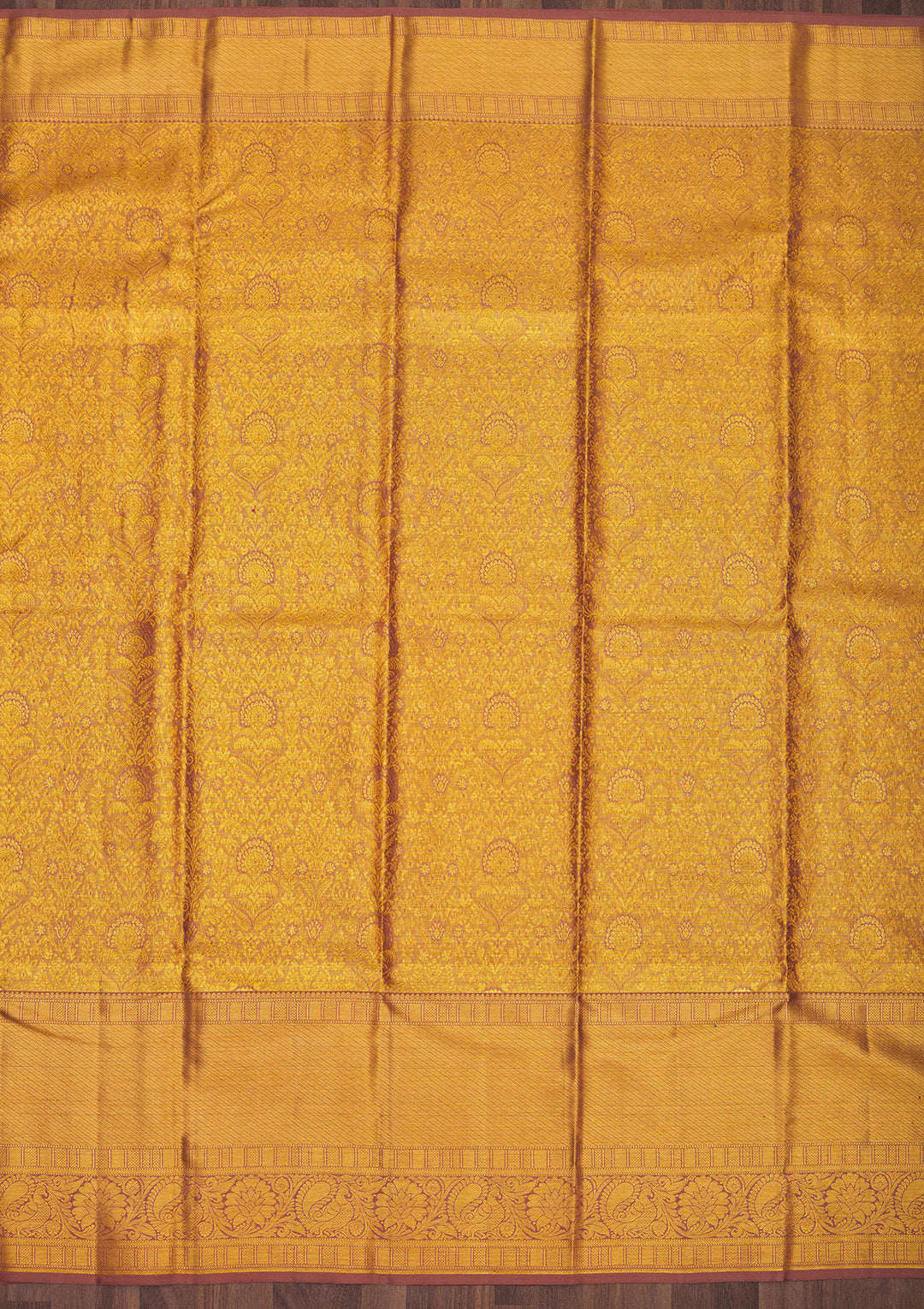 Light Brown Zariwork Pure Silk Saree
