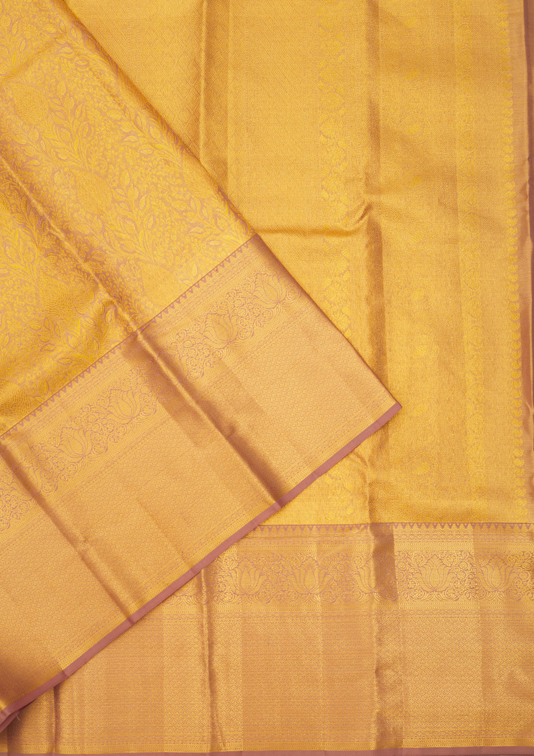 Light Brown Zariwork Pure Silk Saree