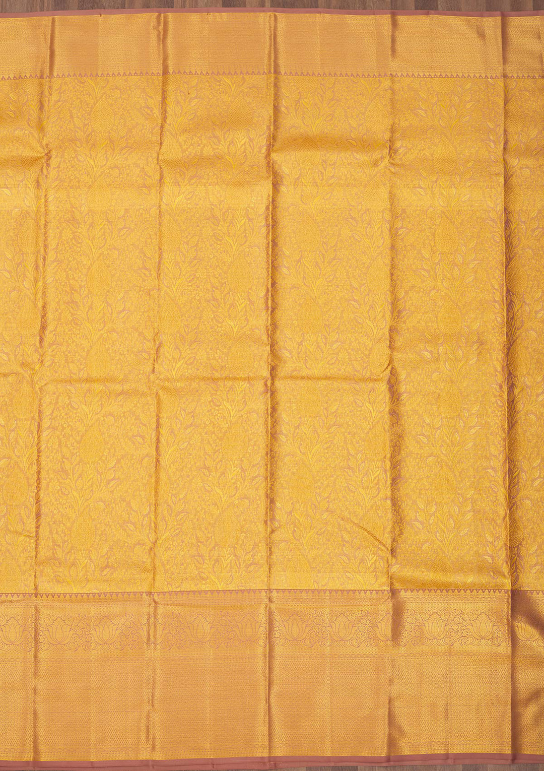 Light Brown Zariwork Pure Silk Saree