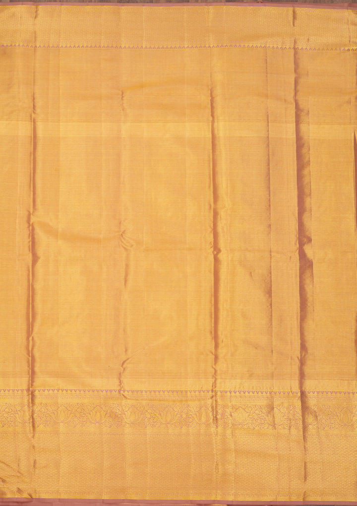 Light Brown Zariwork Pure Silk Saree