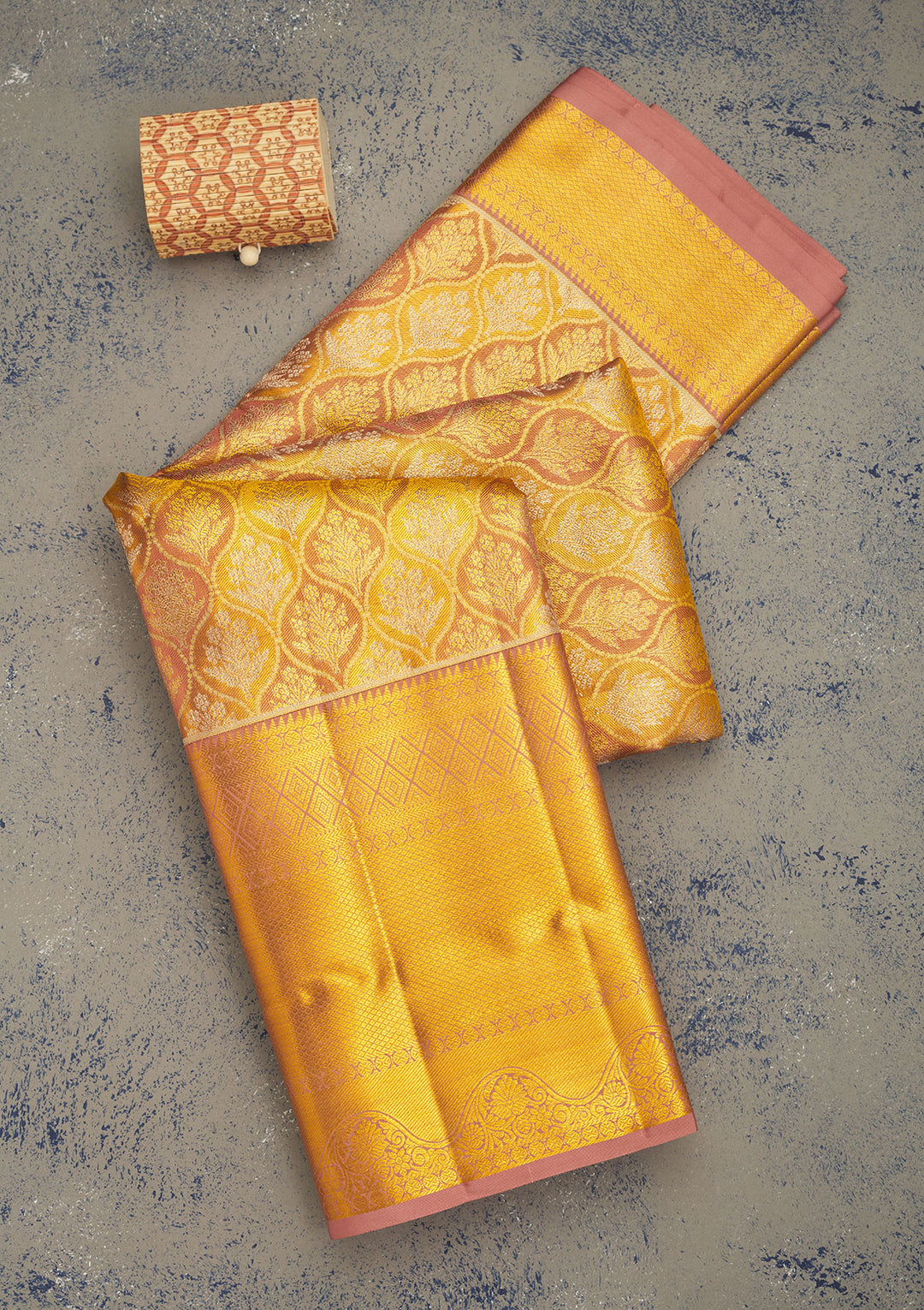 Light Brown Zariwork Pure Silk Saree