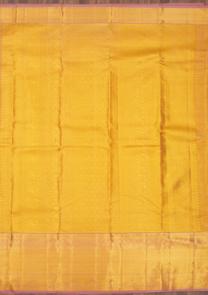 Light Brown Zariwork Pure Silk Saree