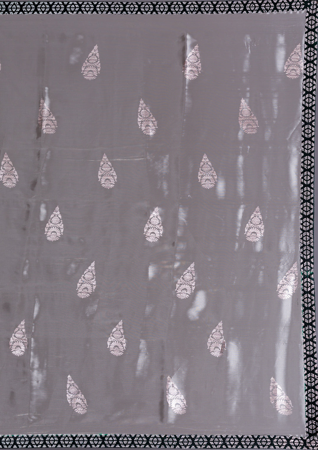 Light Grey Stonework Chiffon Saree