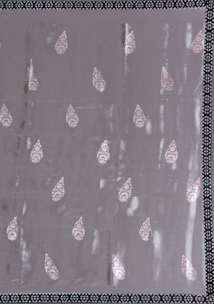 Light Grey Stonework Chiffon Saree