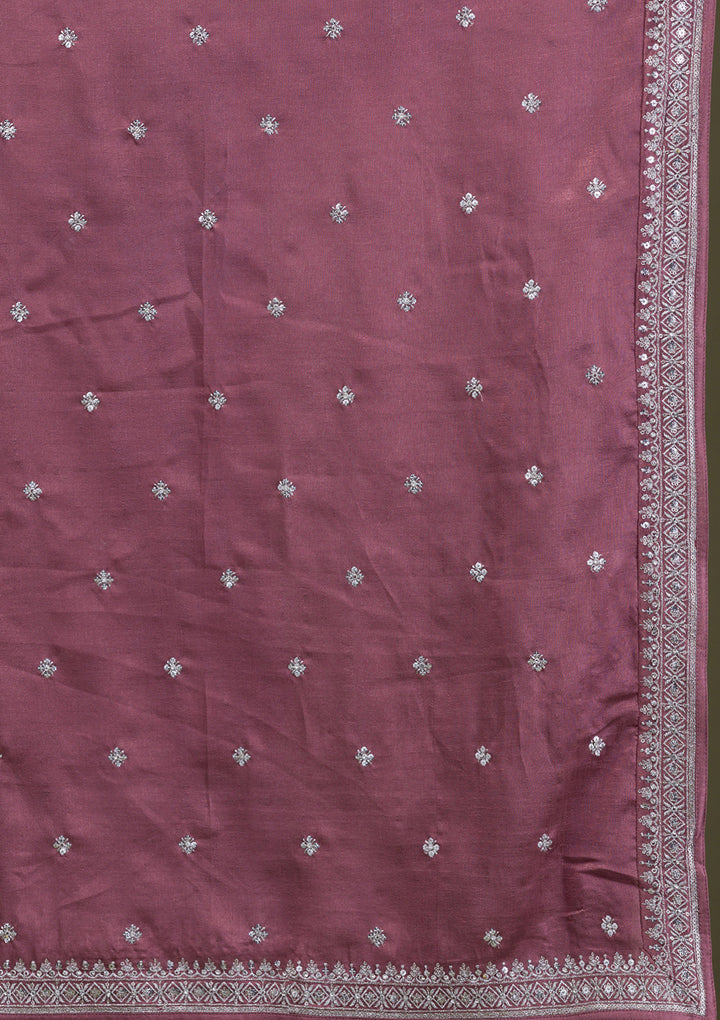 Light Brown Zariwork Georgette Readymade Anarkali Suit
