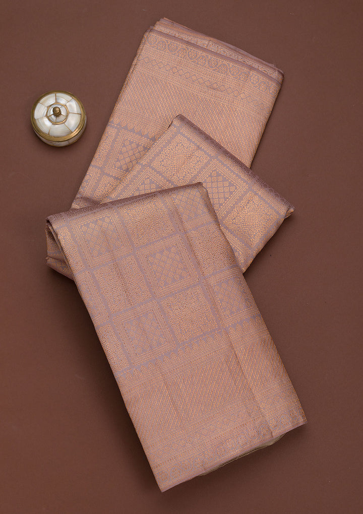 Grey Zariwork Pure Silk Saree