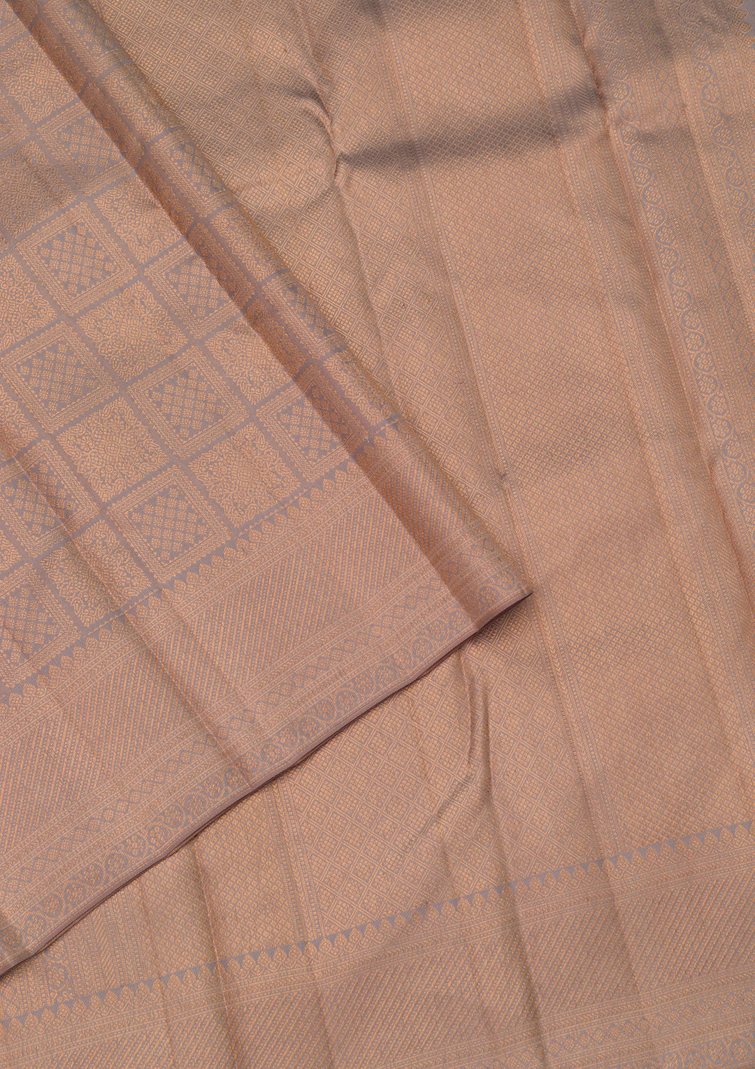 Grey Zariwork Pure Silk Saree