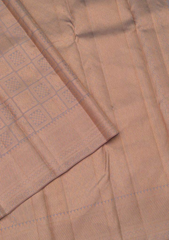 Grey Zariwork Pure Silk Saree
