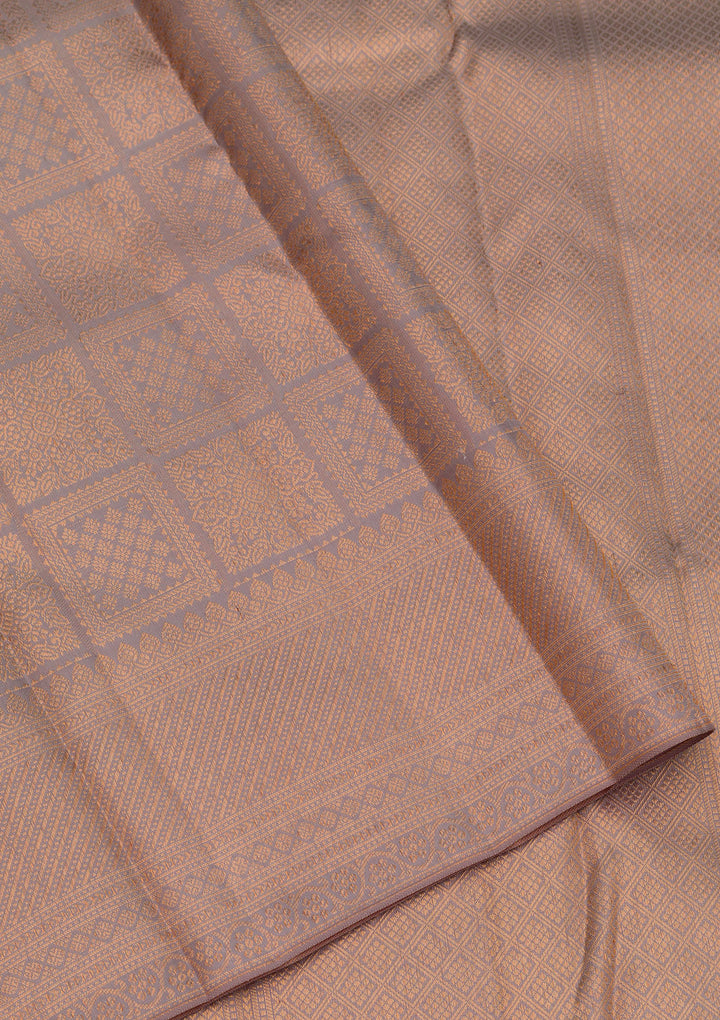 Grey Zariwork Pure Silk Saree