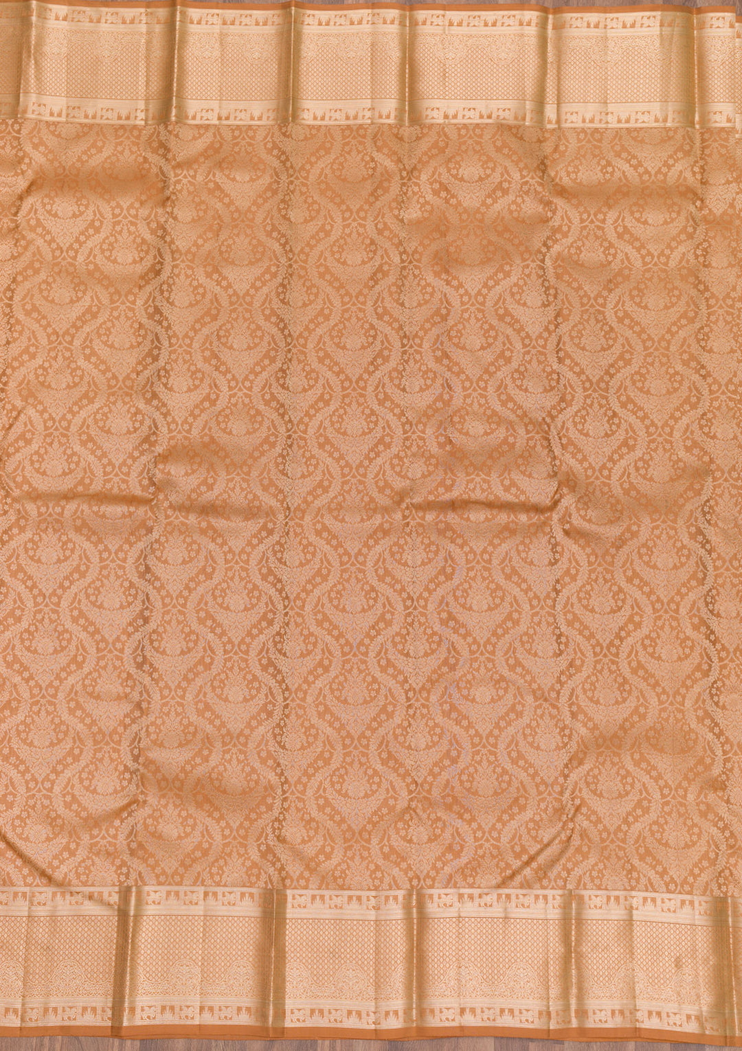 Light Brown Zariwork Banarasi Pure Silk Saree