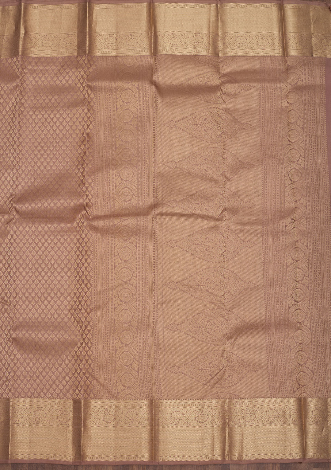 Light Brown Zariwork Pure Silk Saree