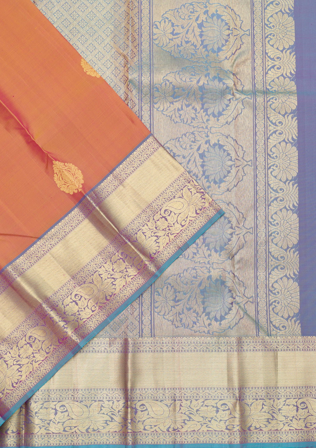 Light Brown Zariwork Banarasi Pure Silk Saree