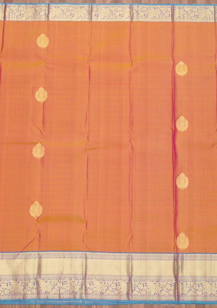 Light Brown Zariwork Banarasi Pure Silk Saree