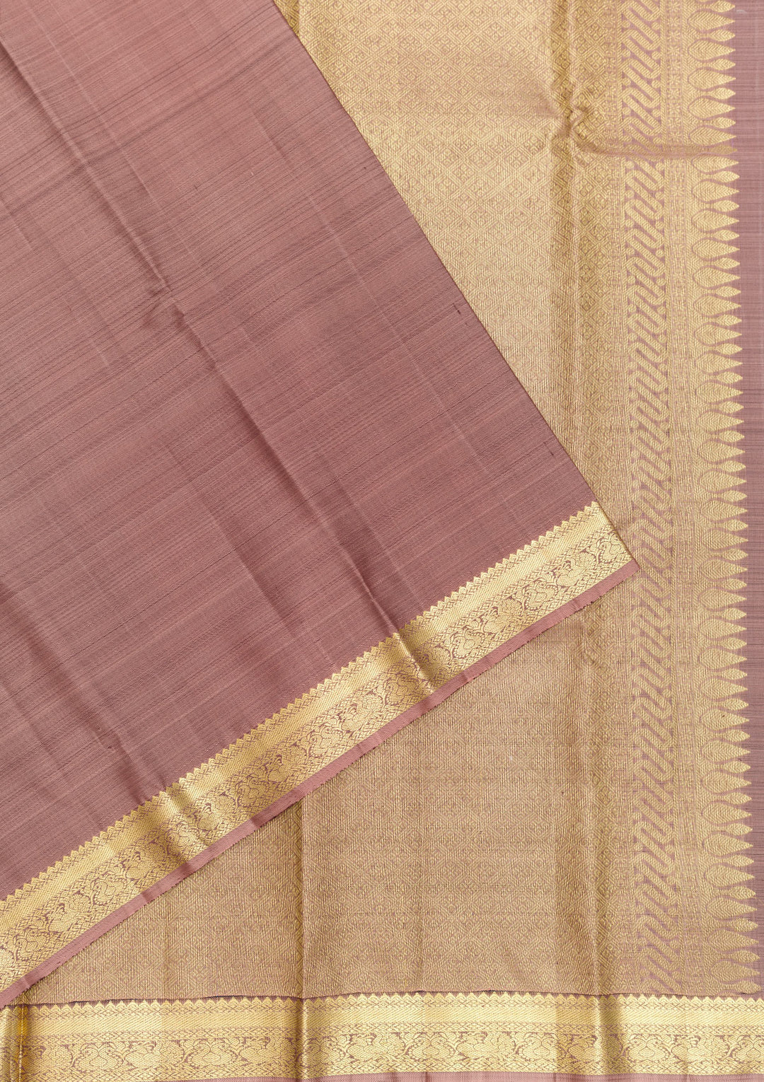 Light Brown Zariwork Pure Silk Saree