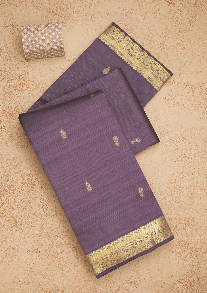 Light Brown Zariwork Pure Silk Saree