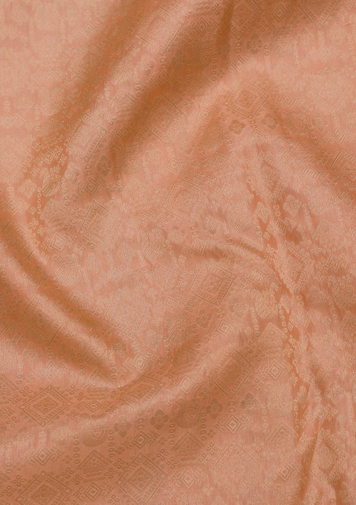 Light Brown Zariwork Pure Silk Saree