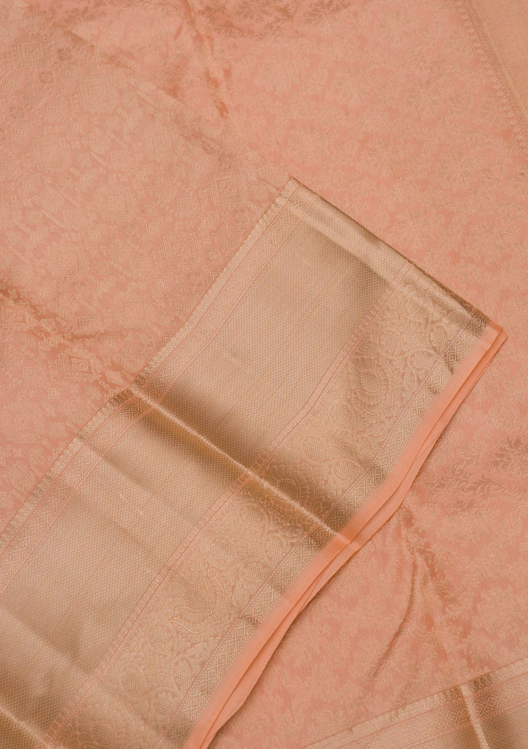 Light Brown Zariwork Pure Silk Saree