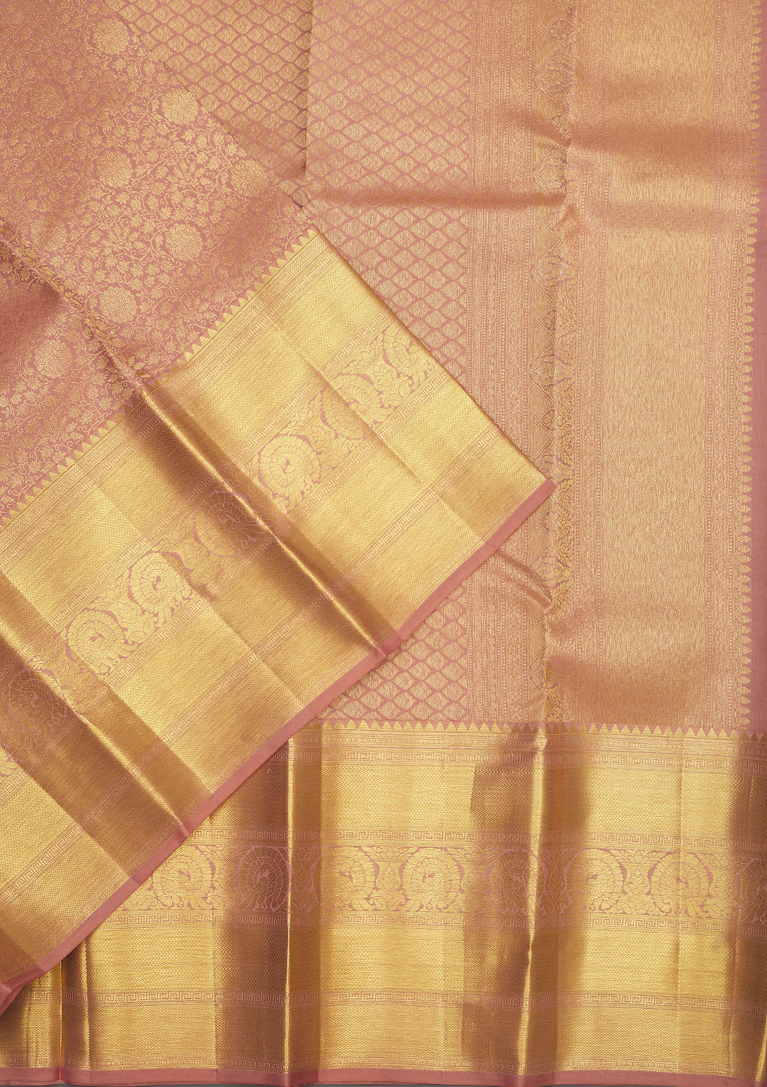 Light Brown Zariwork Pure Silk Saree