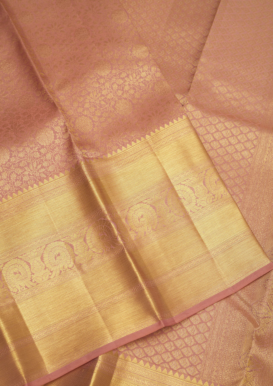 Light Brown Zariwork Pure Silk Saree