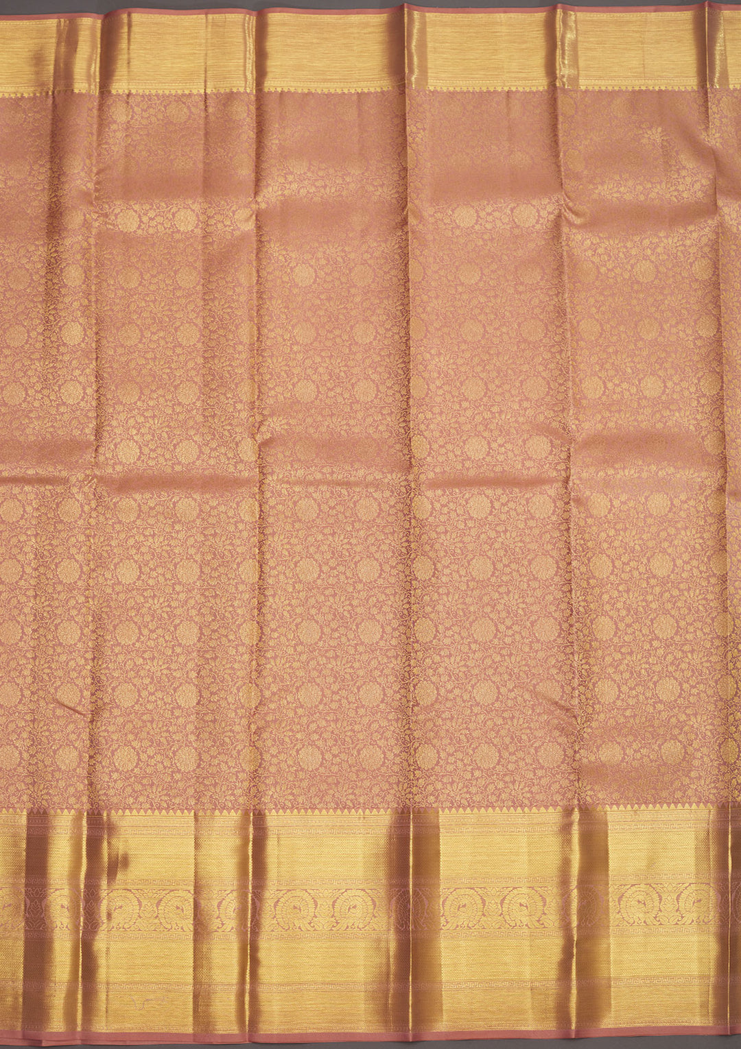 Light Brown Zariwork Pure Silk Saree