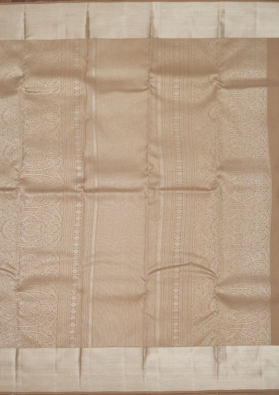 Light Brown Zariwork Pure Silk Saree