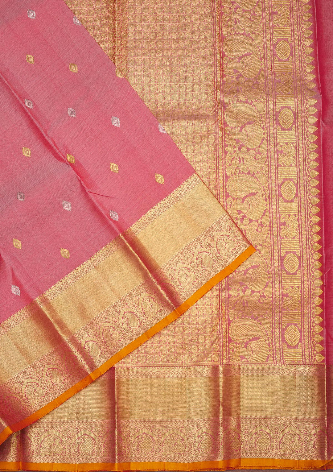 Light Brown Zariwork Pure Silk Saree