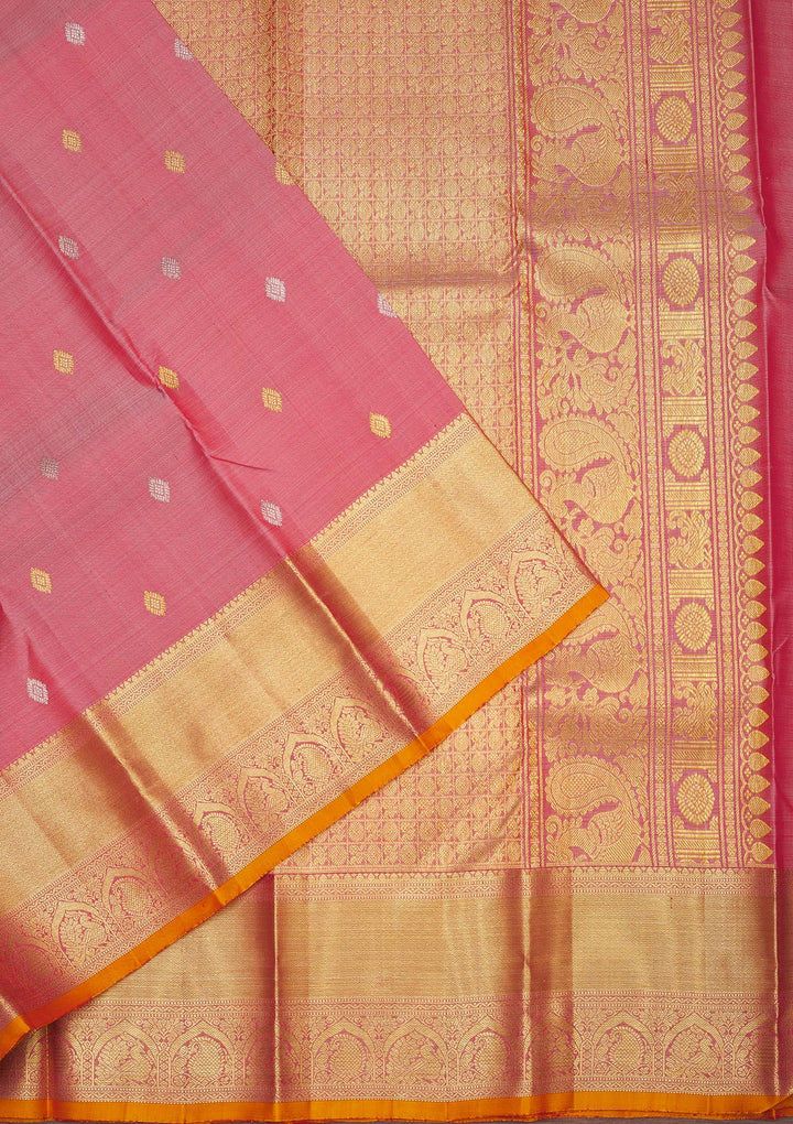 Light Brown Zariwork Pure Silk Saree