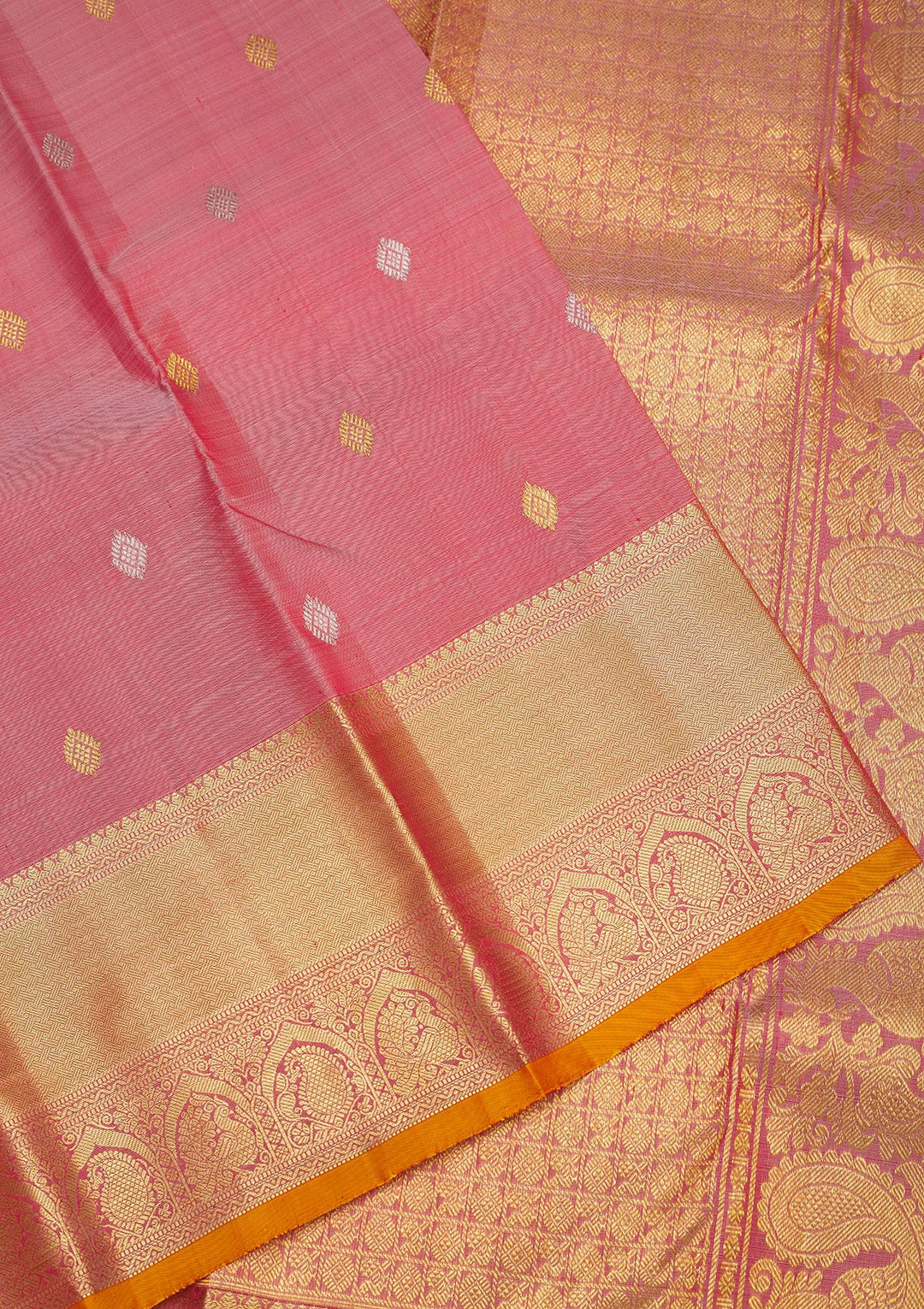 Light Brown Zariwork Pure Silk Saree