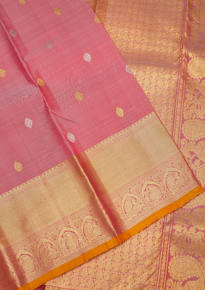 Light Brown Zariwork Pure Silk Saree