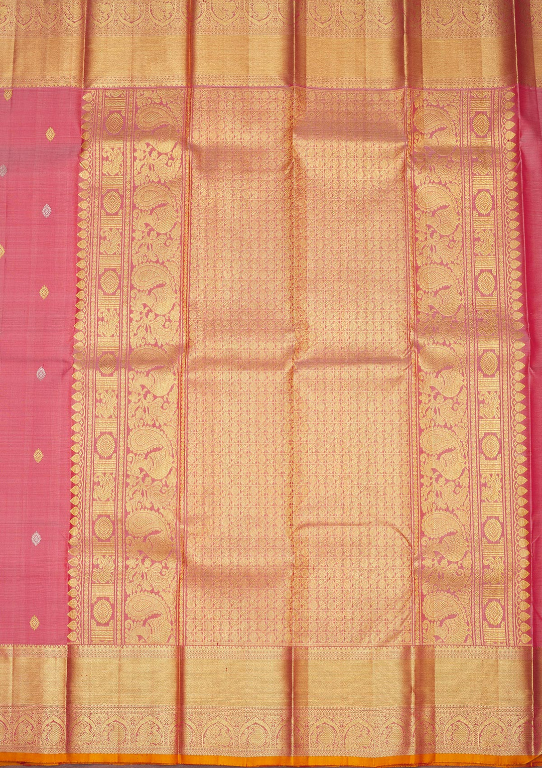 Light Brown Zariwork Pure Silk Saree